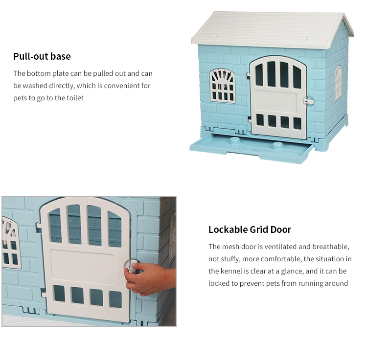 Factory Removable Plastic Washable Indoor Cat Dog Pet Cages & Houses