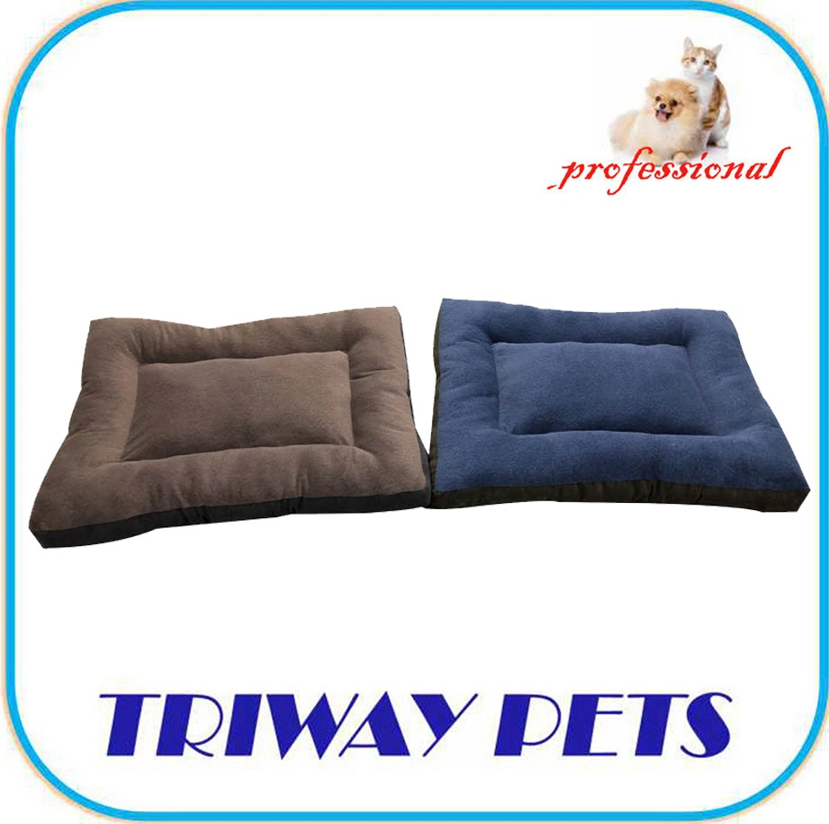 Overstuffed Faux Linen Quilted Pet Mattress Bed