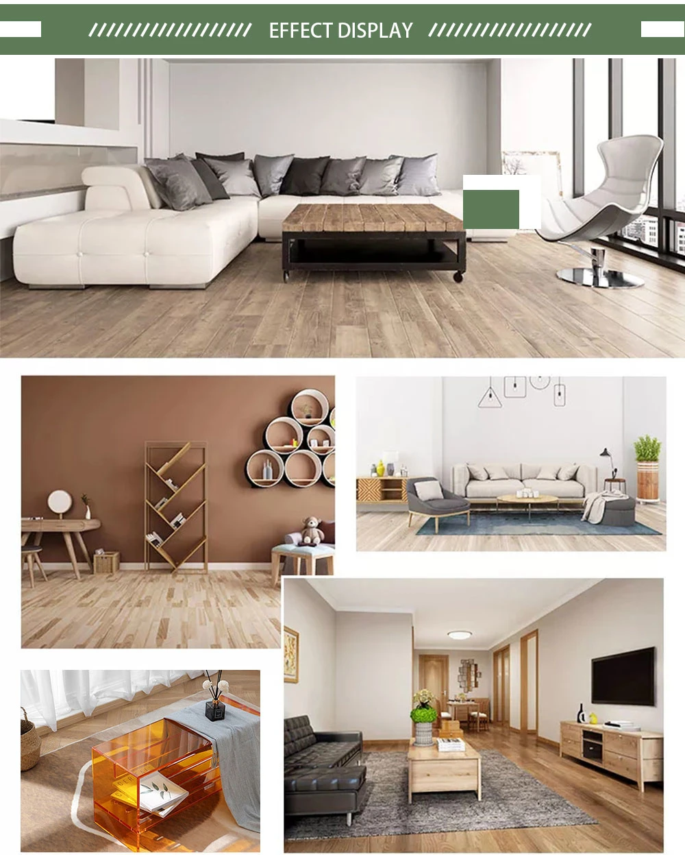 Home Decoration 12mm Solid Wood Laminate Flooring